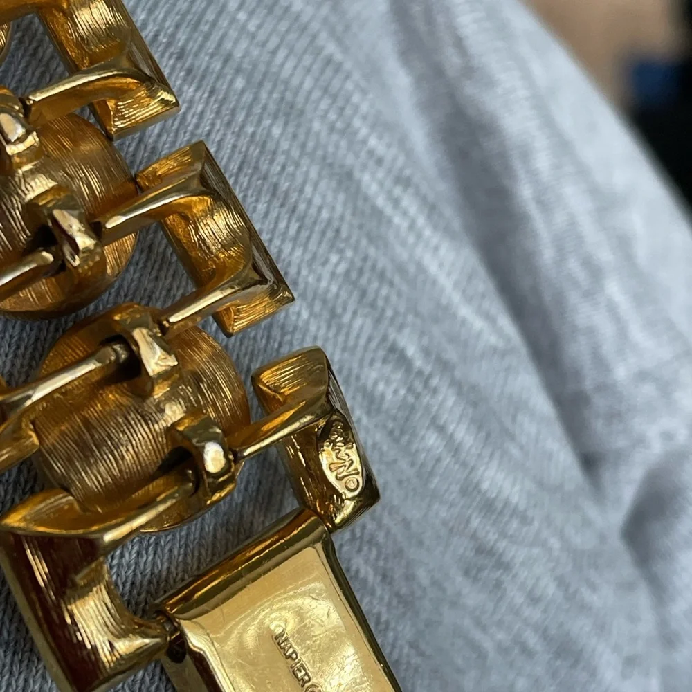 NAPIER Runway Necklace & matching bracelet goldplated Hollywood Collection rare - Picture 9 of 9